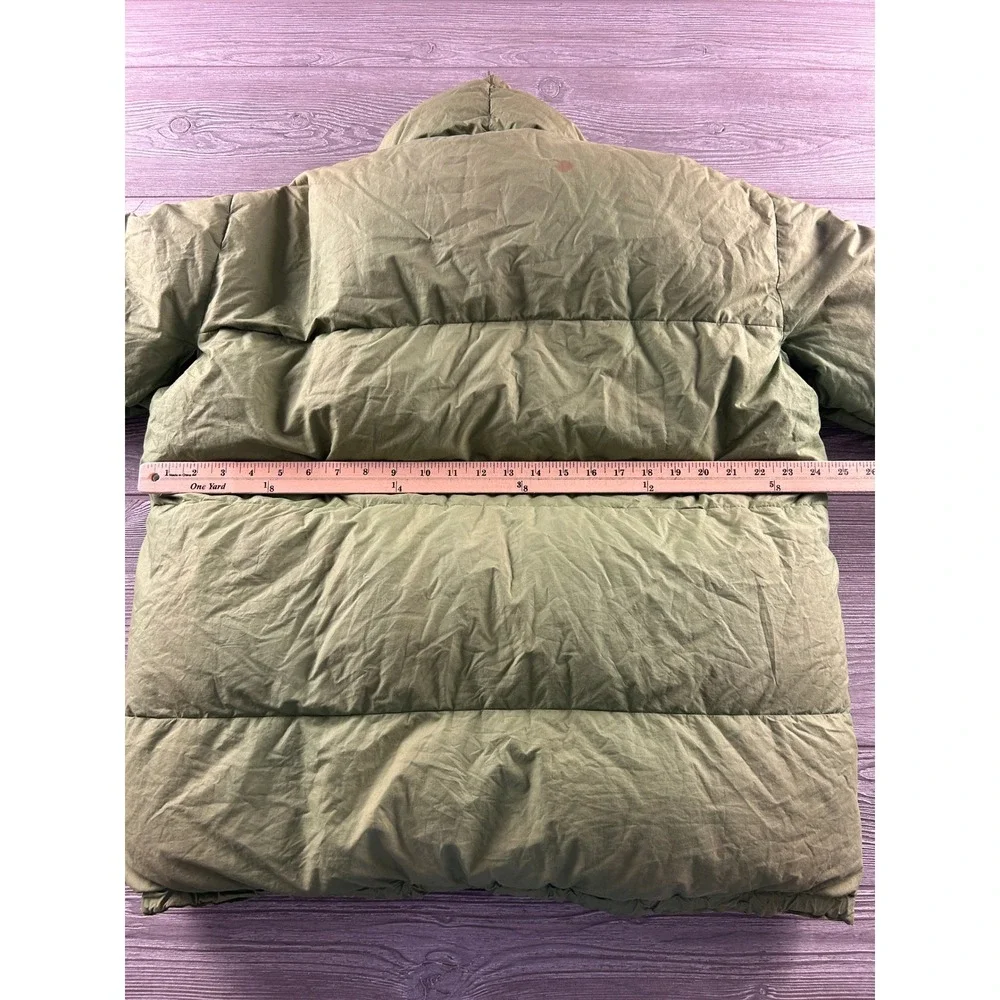 Vintage Sporthaus Schuster Puffer Jacket Green Down Filled Quilted Coat Munich